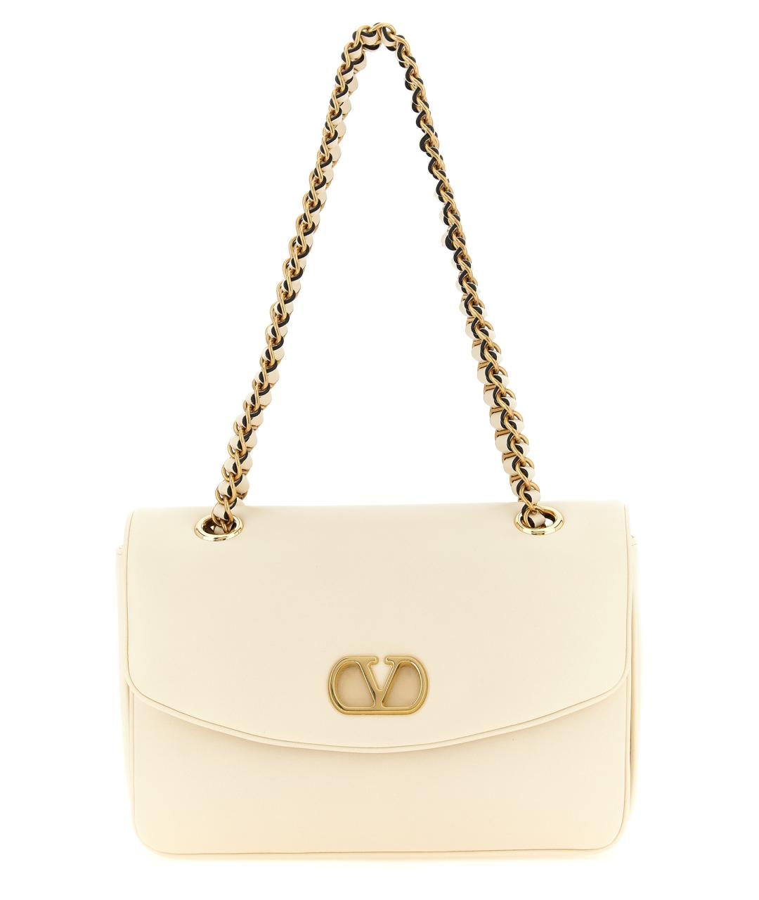 VALENTINO Белая кожаная сумка через плечо, фото 1