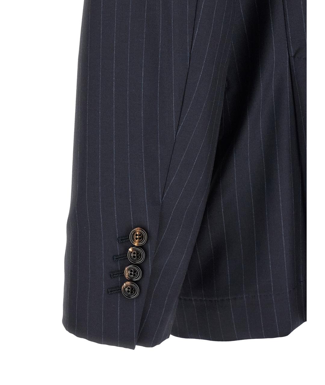 BRUNELLO CUCINELLI Темно-синий шерстяной пиджак, фото 4