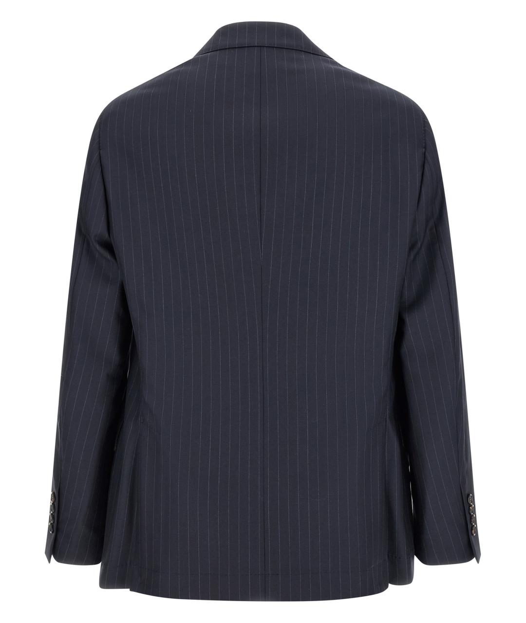 BRUNELLO CUCINELLI Темно-синий шерстяной пиджак, фото 2