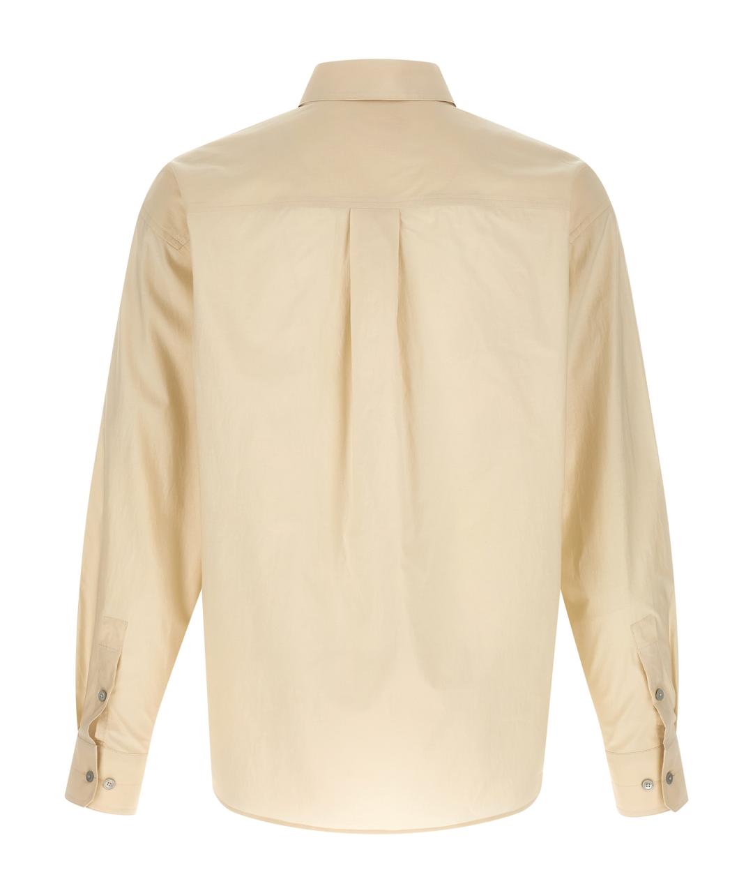 LEMAIRE Бежевая хлопковая кэжуал рубашка, фото 2