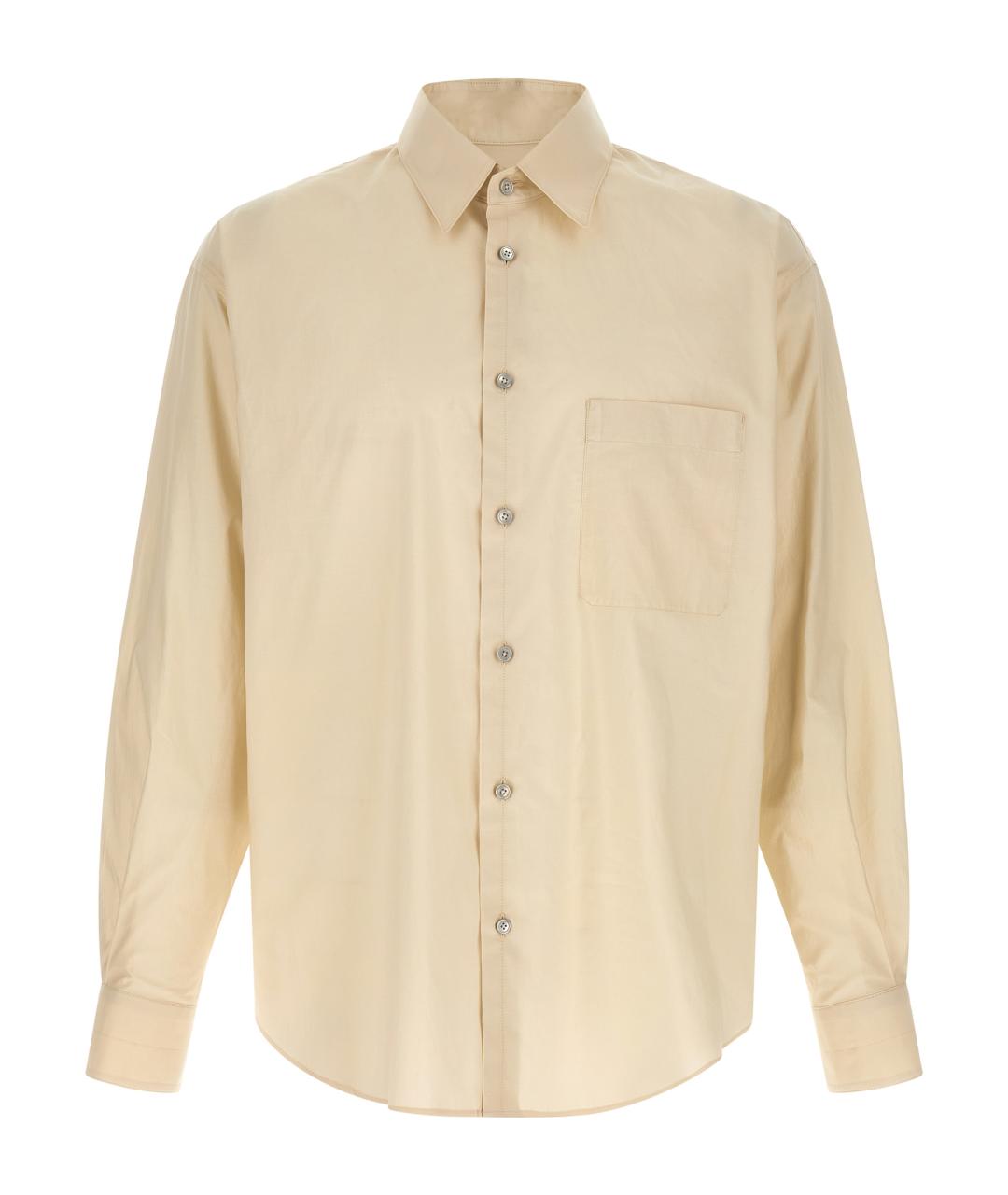LEMAIRE Бежевая хлопковая кэжуал рубашка, фото 1