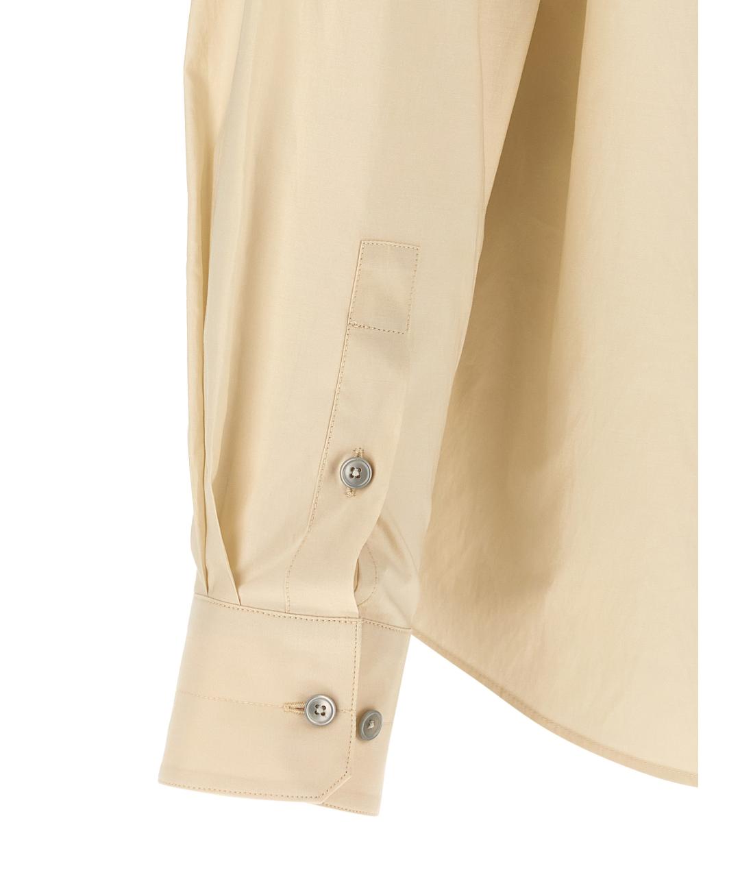 LEMAIRE Бежевая хлопковая кэжуал рубашка, фото 4