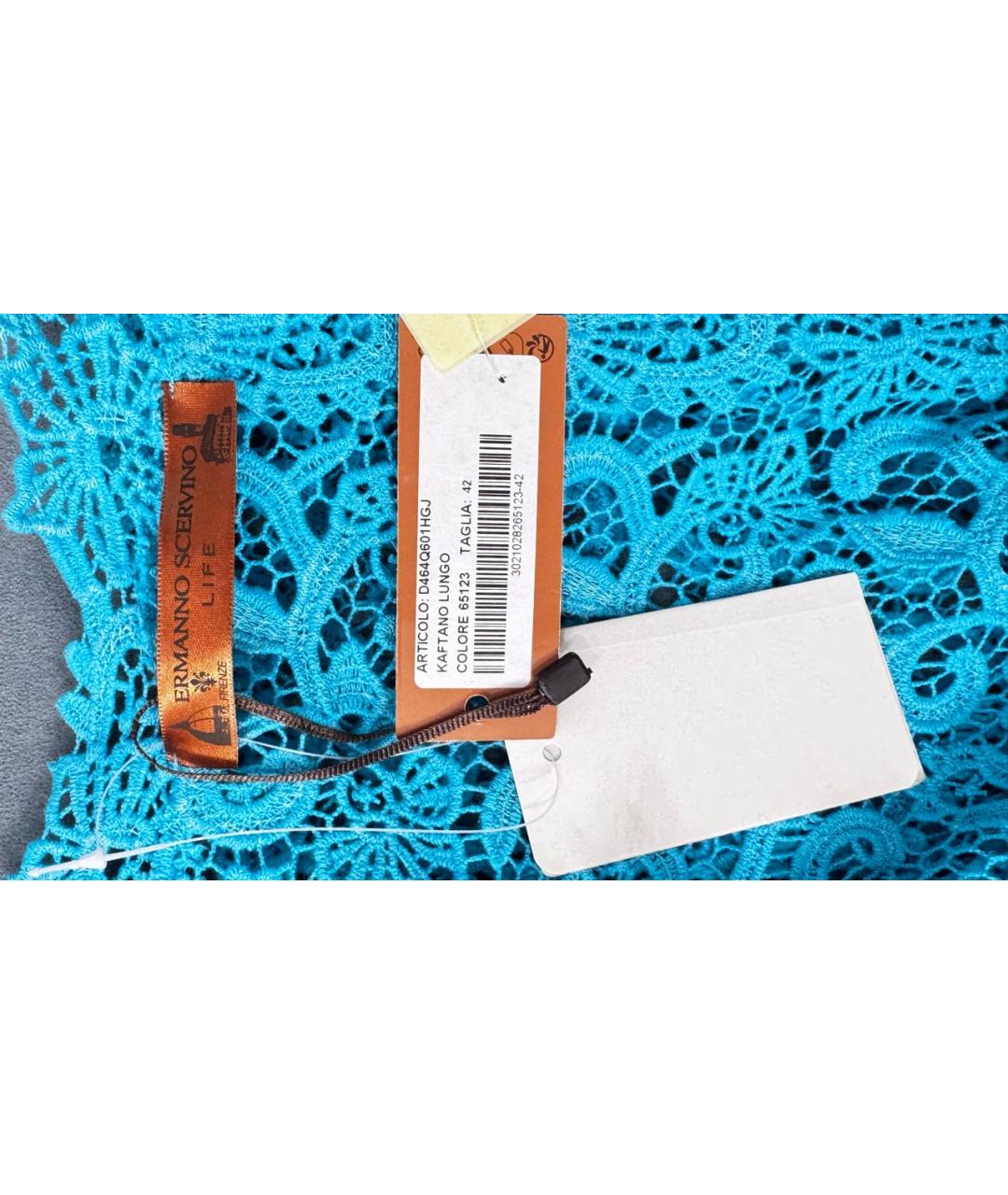 ERMANNO SCERVINO Бирюзовая хлопковая туника, фото 6