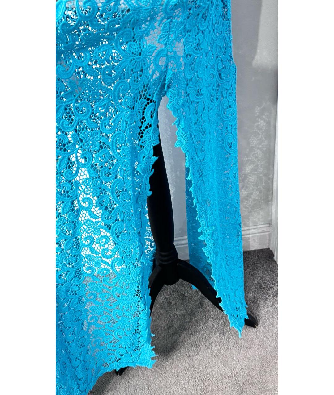 ERMANNO SCERVINO Бирюзовая хлопковая туника, фото 5