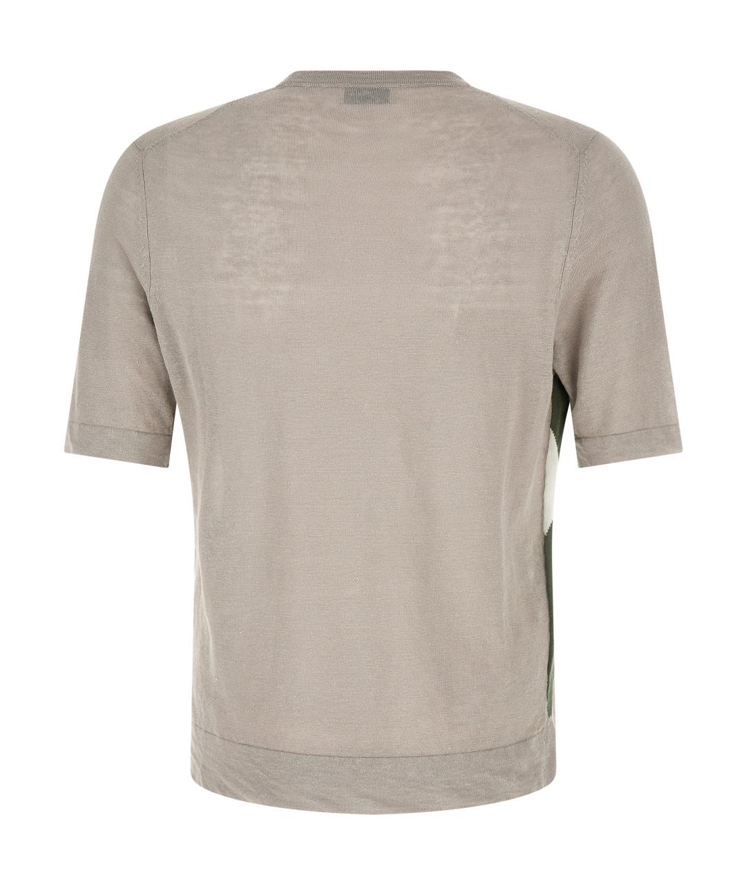 BALLANTYNE Мульти хлопко-леновая футболка, фото 2