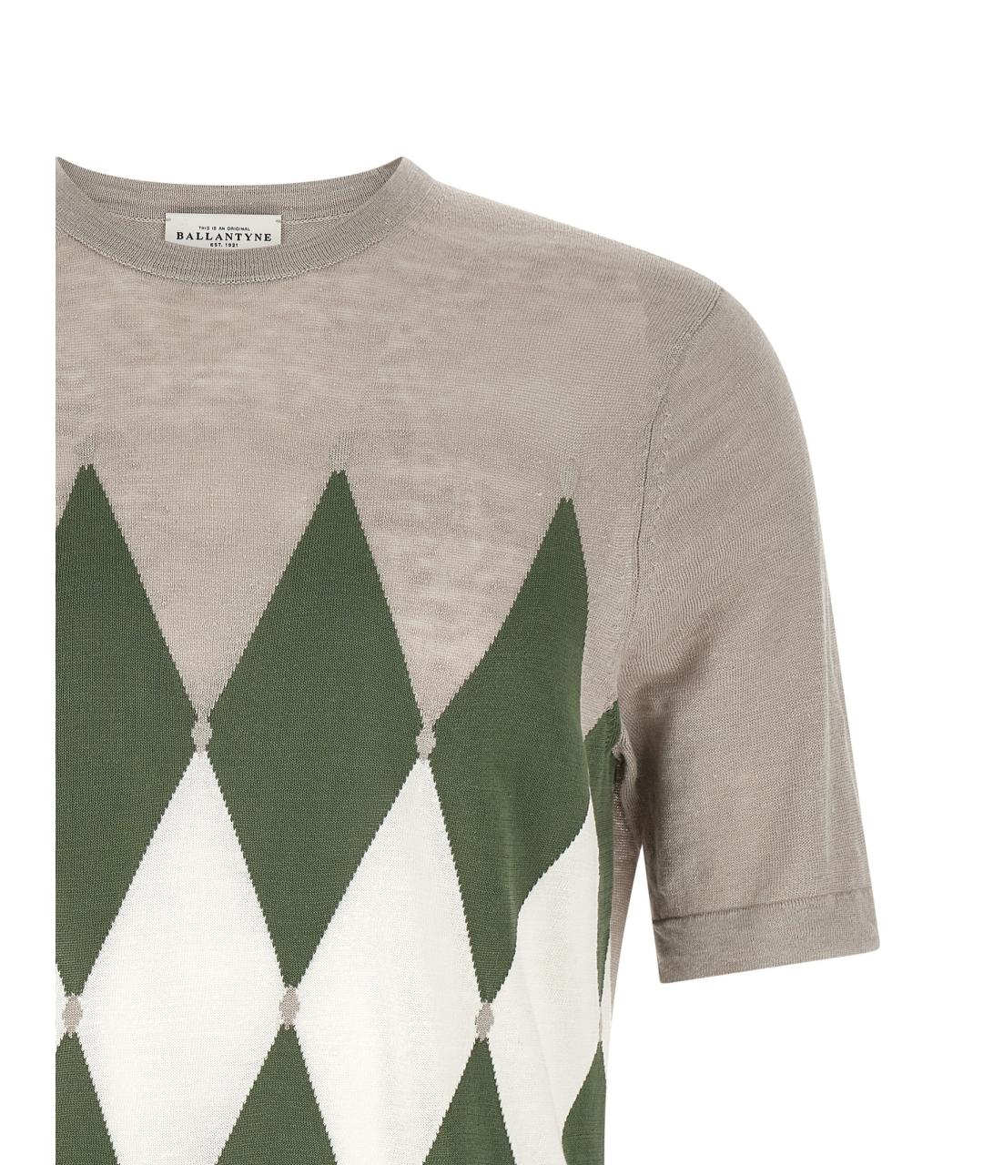BALLANTYNE Мульти хлопко-леновая футболка, фото 3