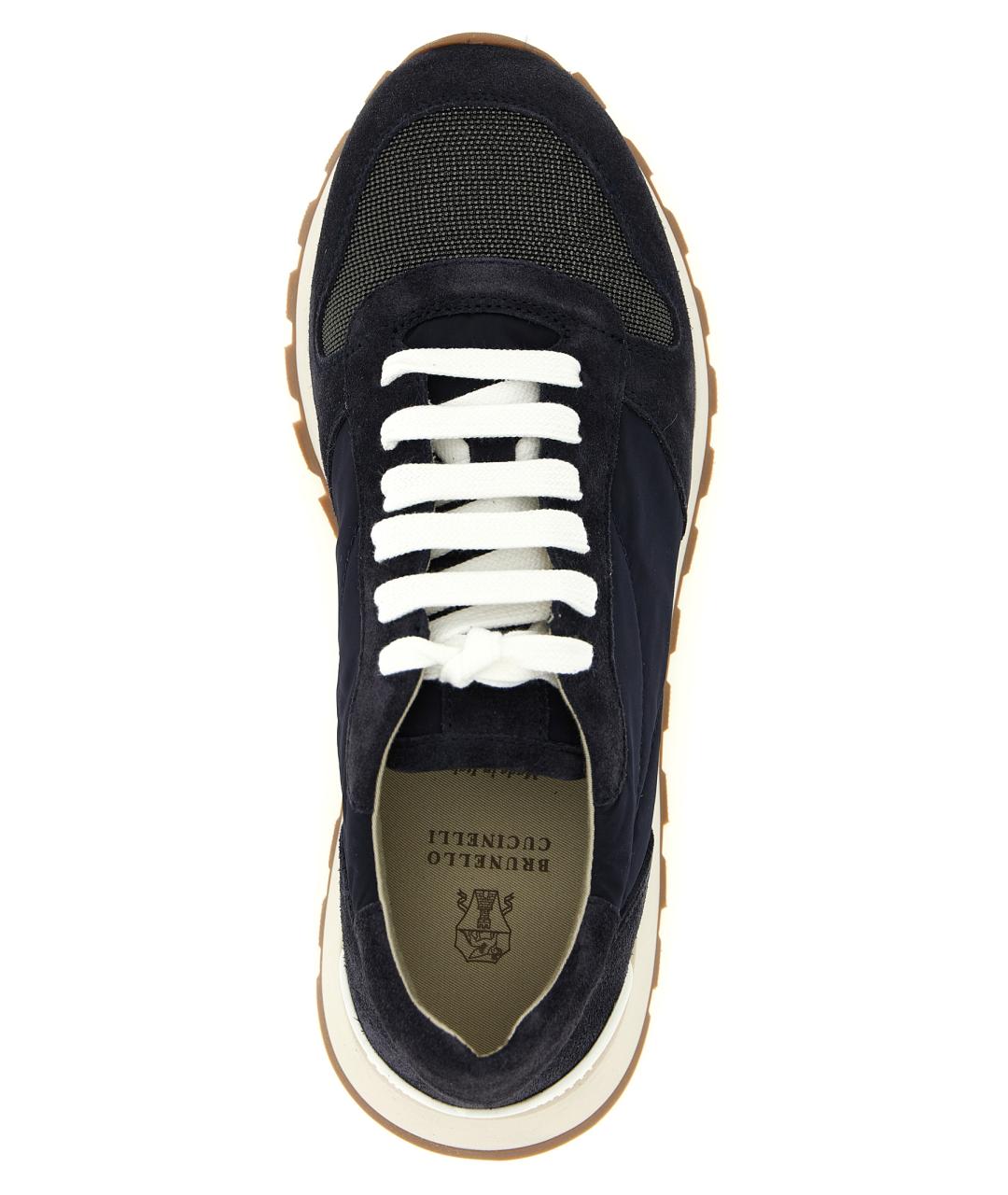 BRUNELLO CUCINELLI Синие текстильные кроссовки, фото 4