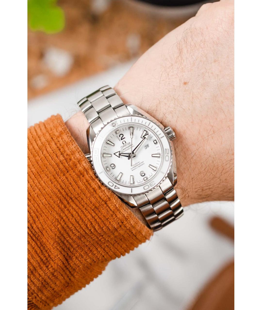 OMEGA Белые часы, фото 6