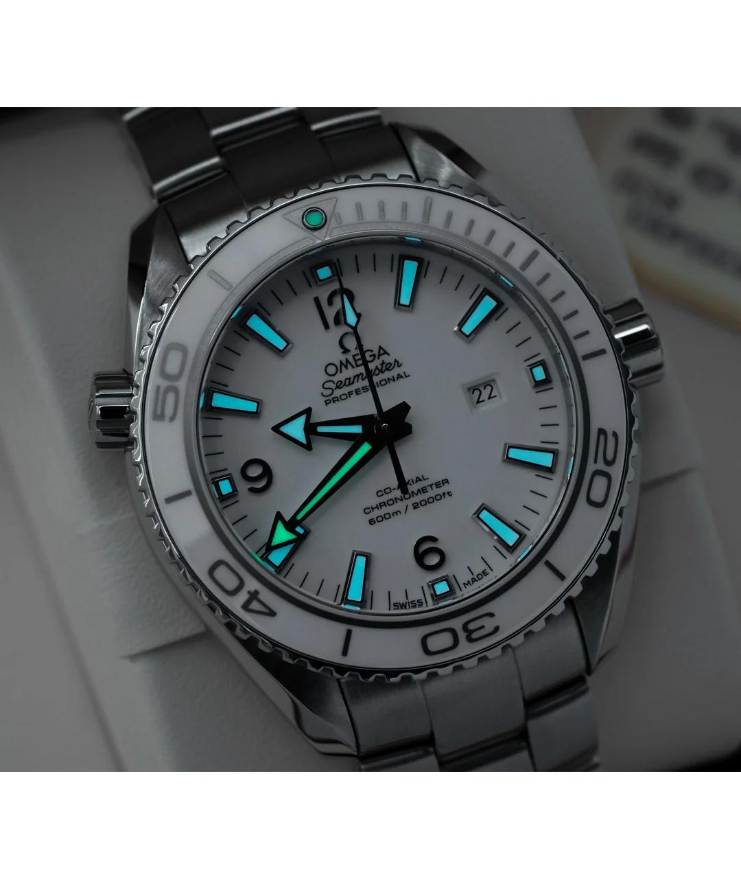 OMEGA Белые часы, фото 3