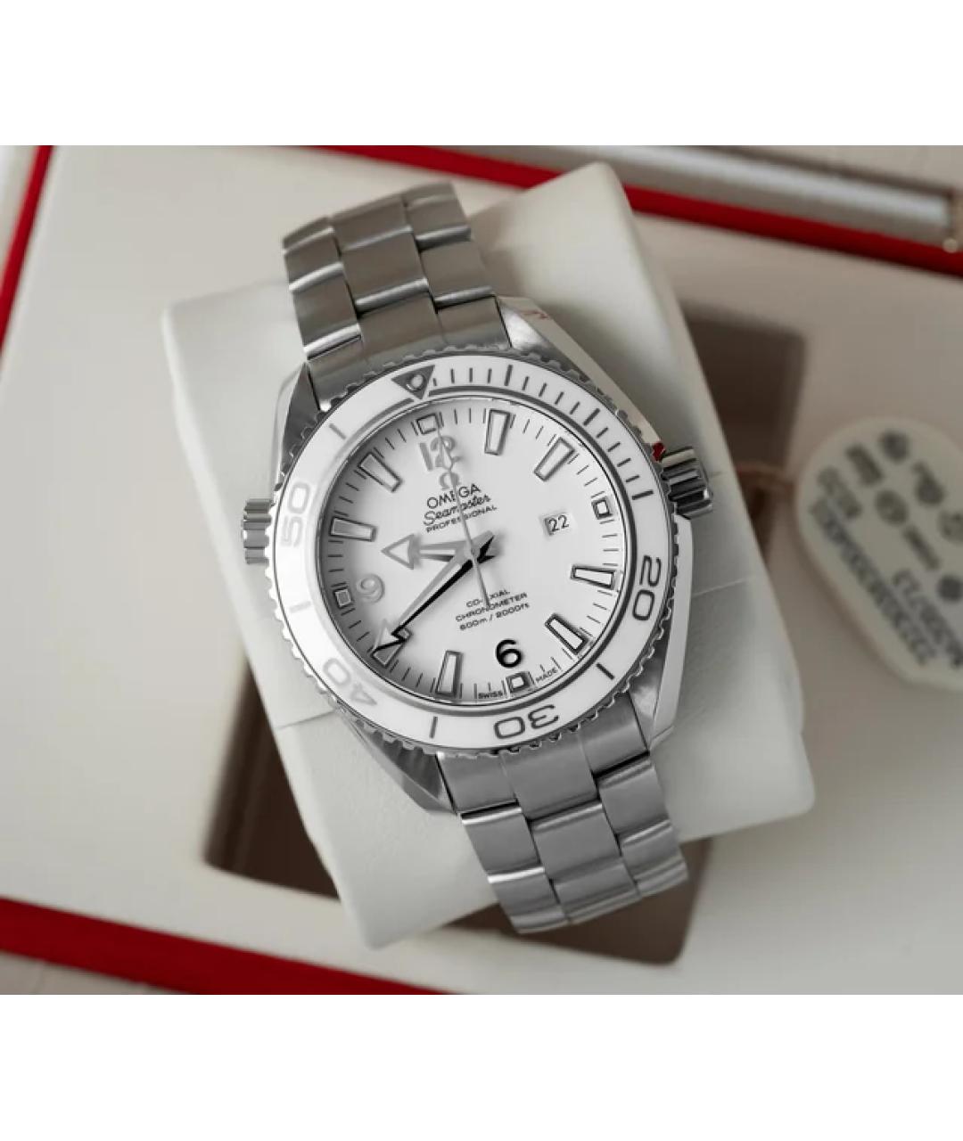 OMEGA Белые часы, фото 2