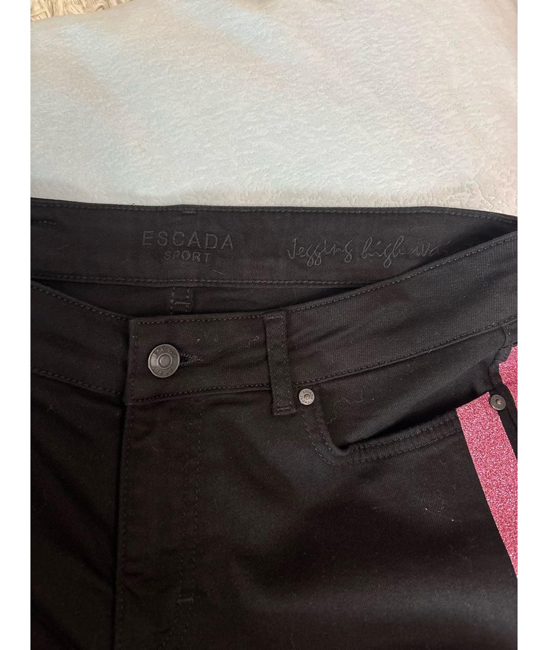 ESCADA Черные хлопко-эластановые джинсы слим, фото 3