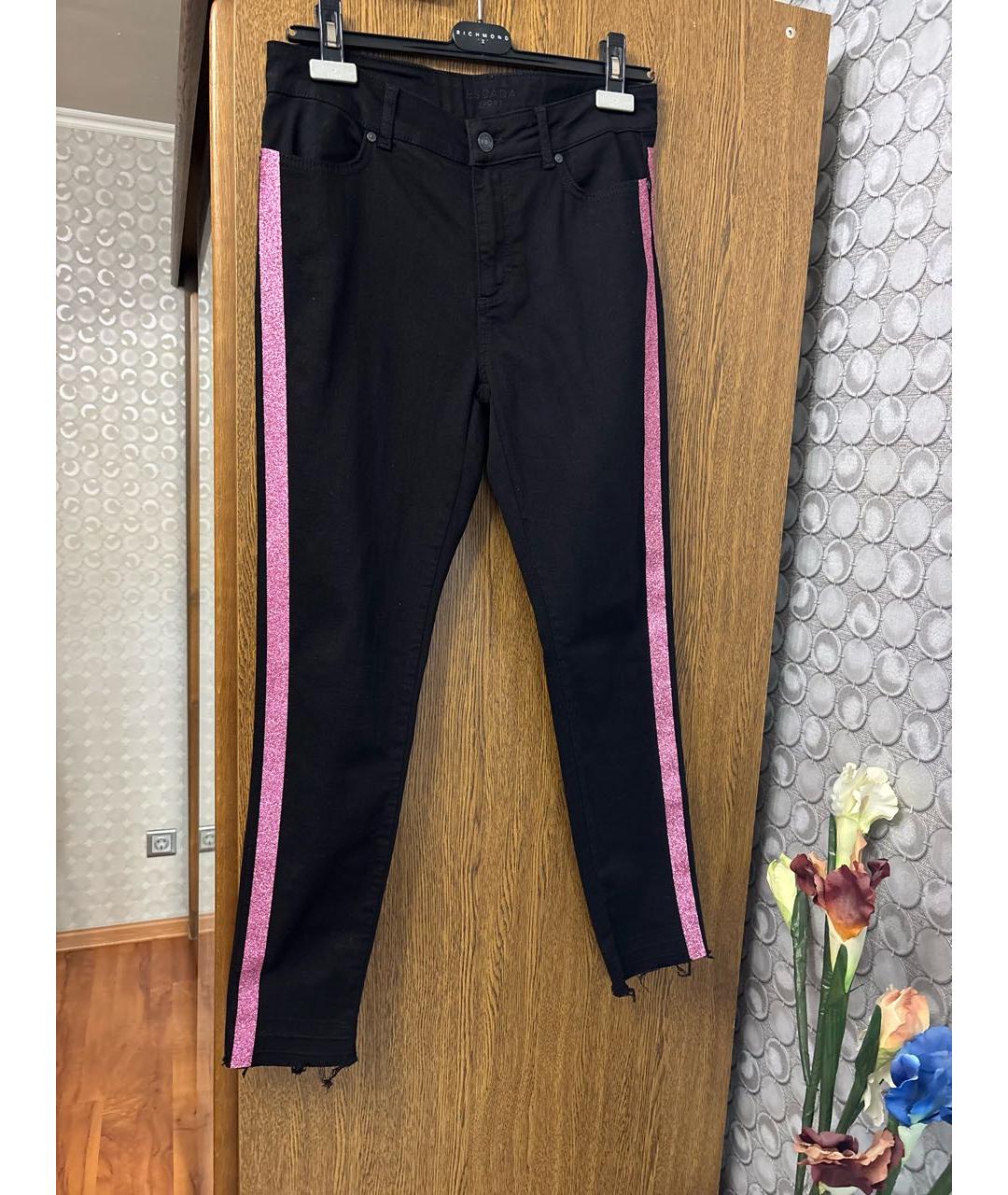 ESCADA Черные хлопко-эластановые джинсы слим, фото 9