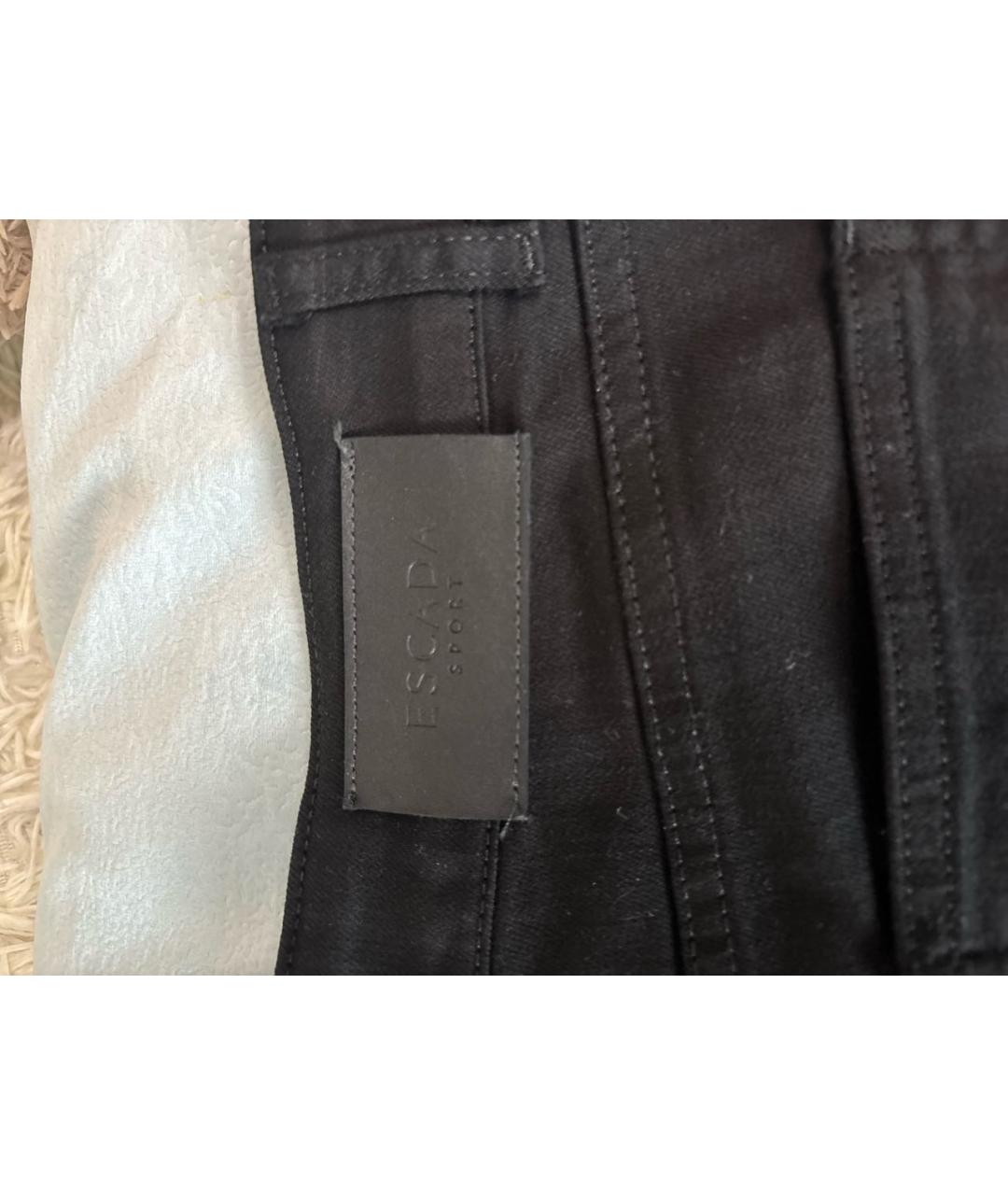 ESCADA Черные хлопко-эластановые джинсы слим, фото 6