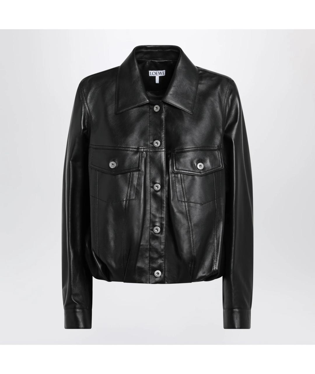 LOEWE Черная кожаная куртка, фото 3