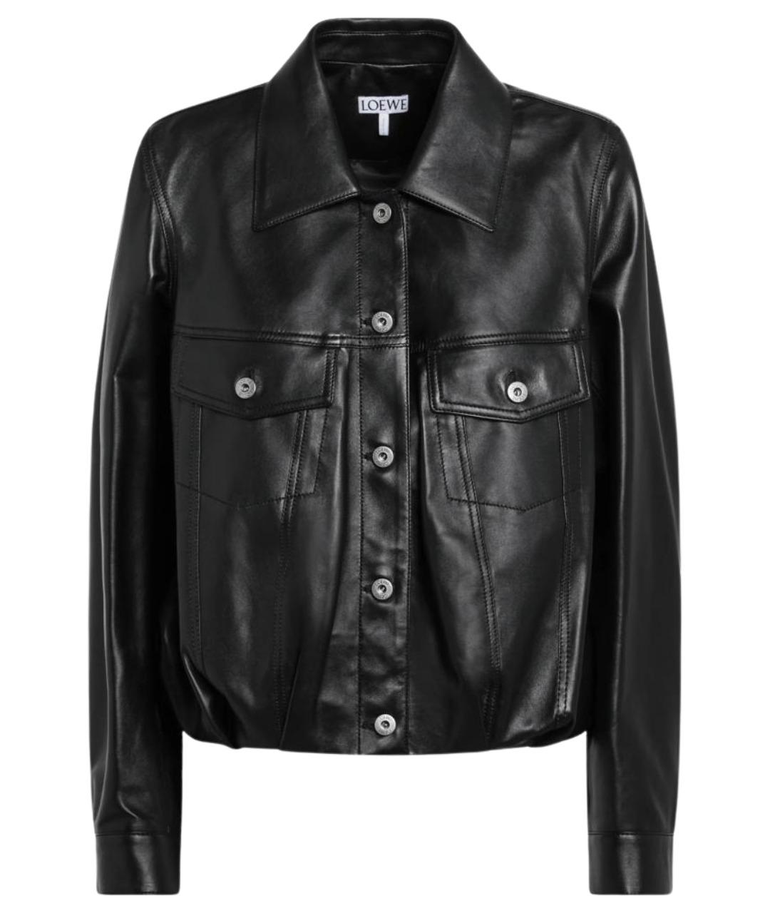 LOEWE Черная кожаная куртка, фото 1