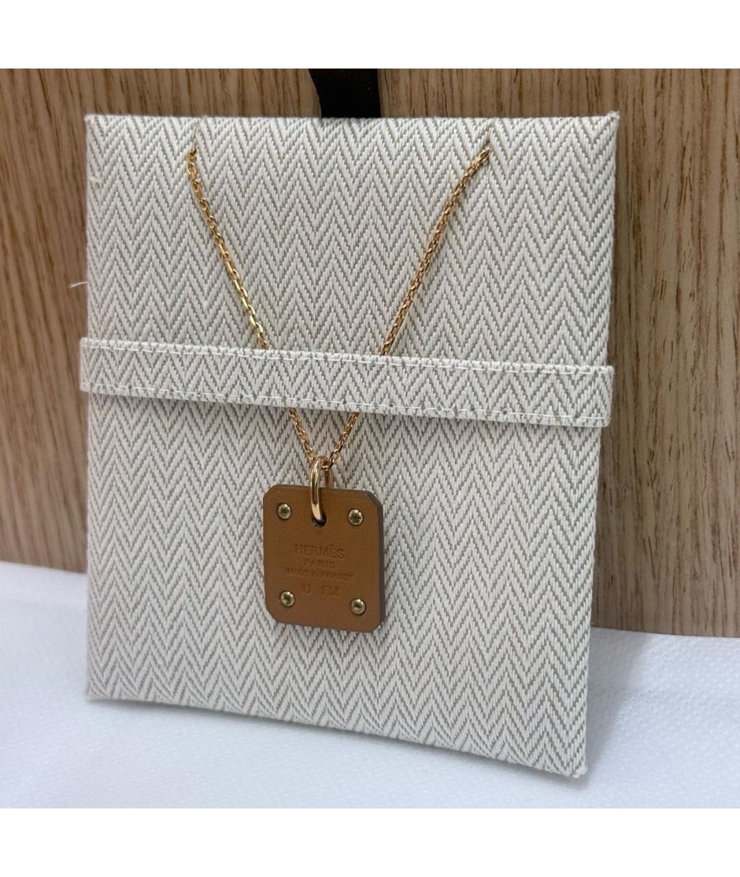 HERMES Золотая металлическая подвеска, фото 4