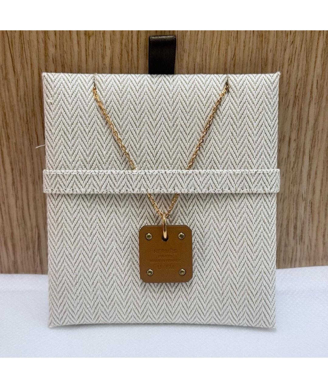 HERMES Золотая металлическая подвеска, фото 3