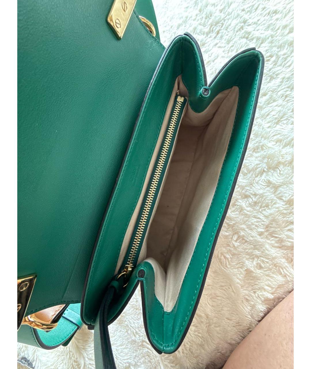 CHLOE Зеленая кожаная сумка через плечо, фото 4