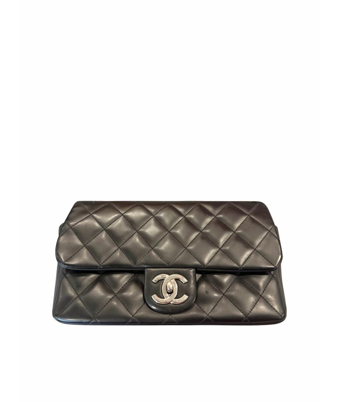 CHANEL Черная кожаная сумка через плечо, фото 1