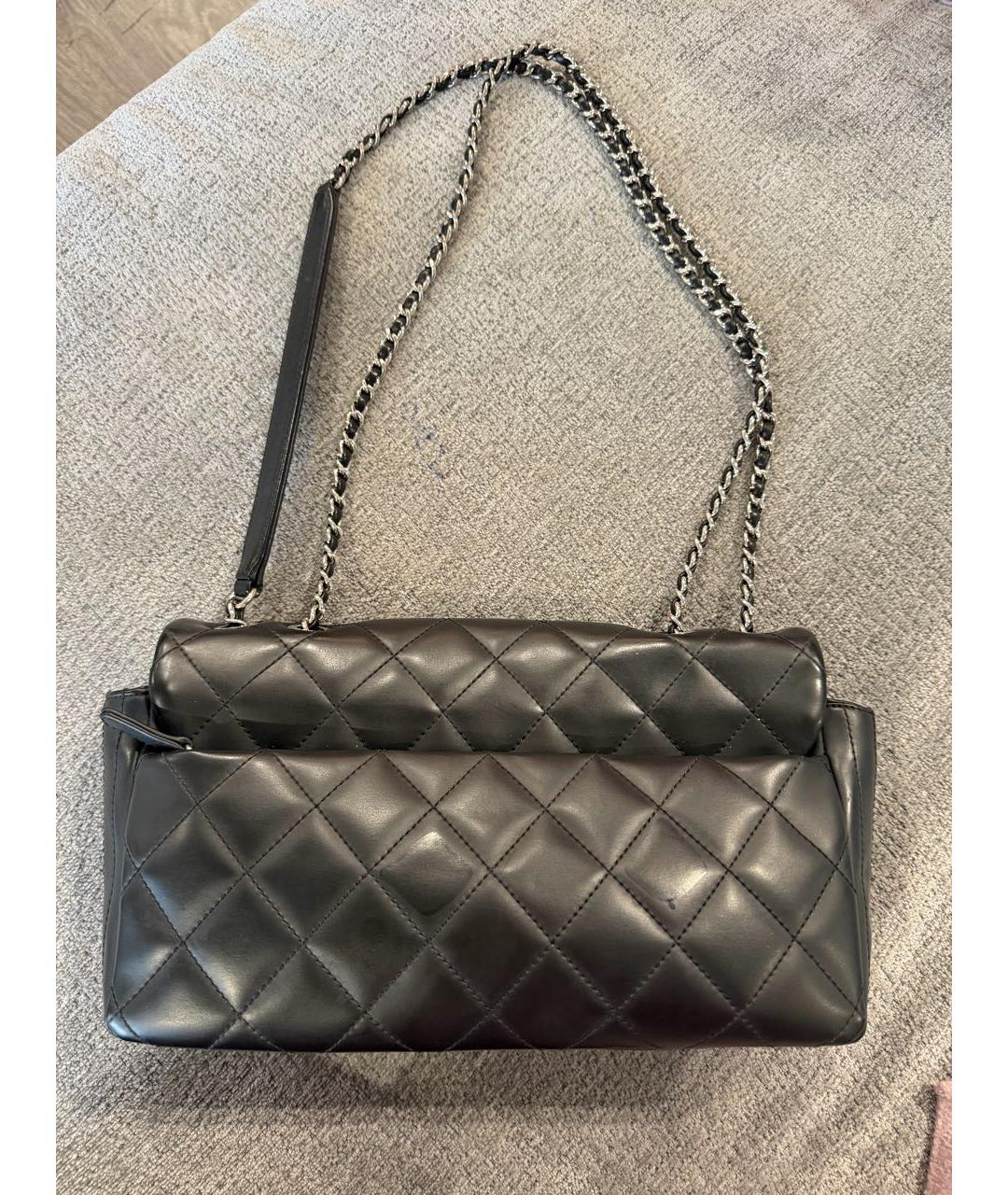 CHANEL Черная кожаная сумка через плечо, фото 7