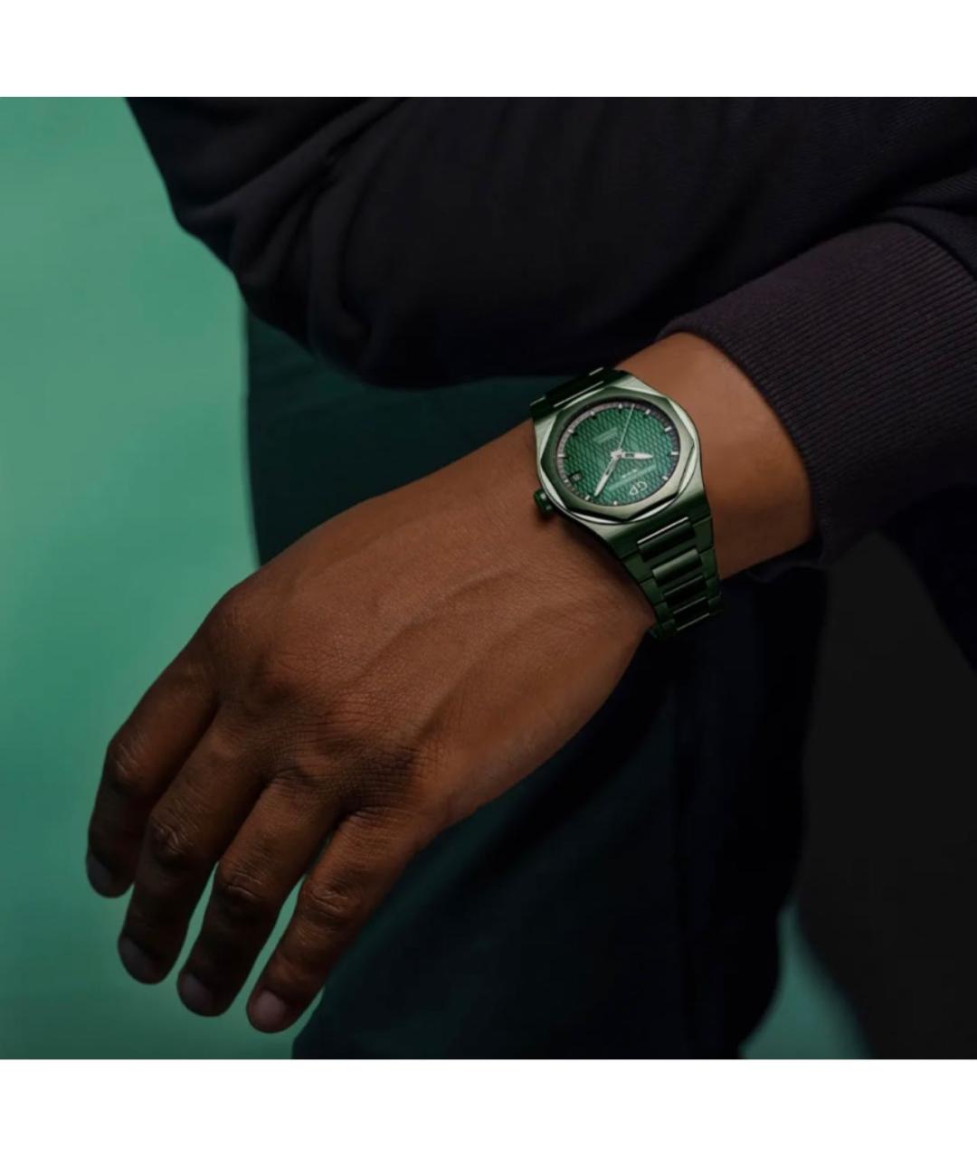 GIRARD PERREGAUX Зеленые керамические часы, фото 4