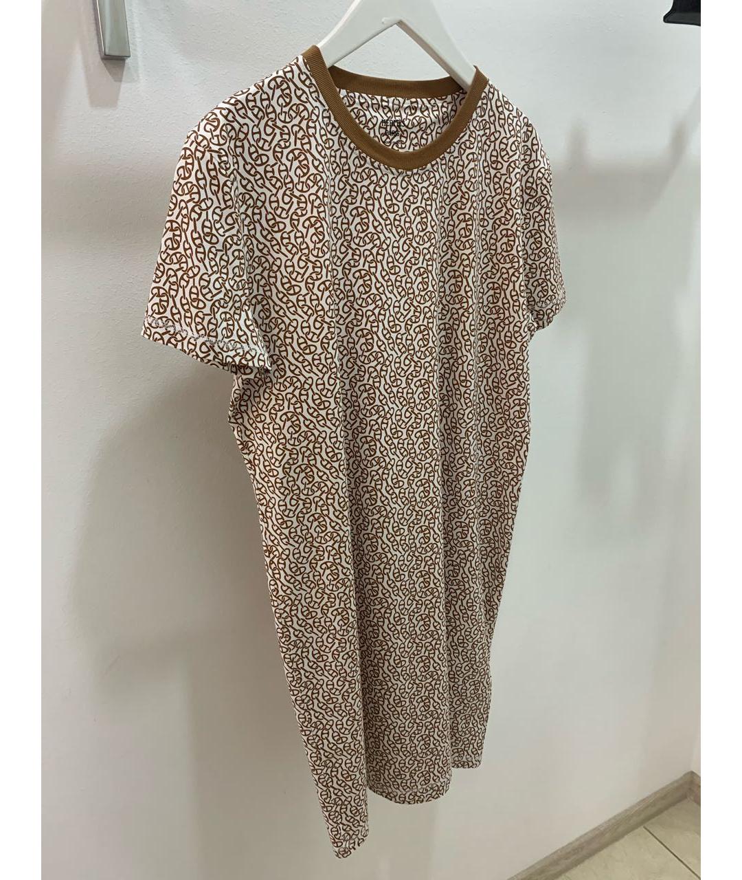 HERMES Бежевое хлопковое платье, фото 5