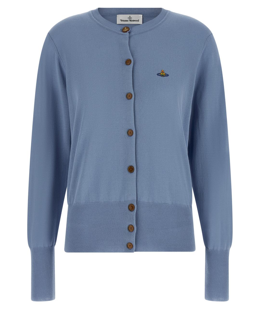 VIVIENNE WESTWOOD Голубой хлопковый кардиган, фото 1