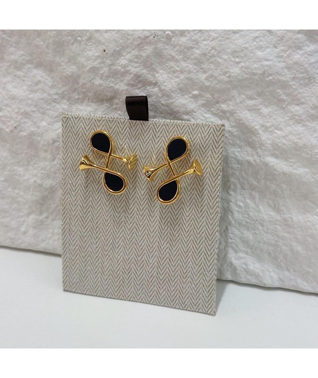 HERMES Золотые металлические серьги, фото 6