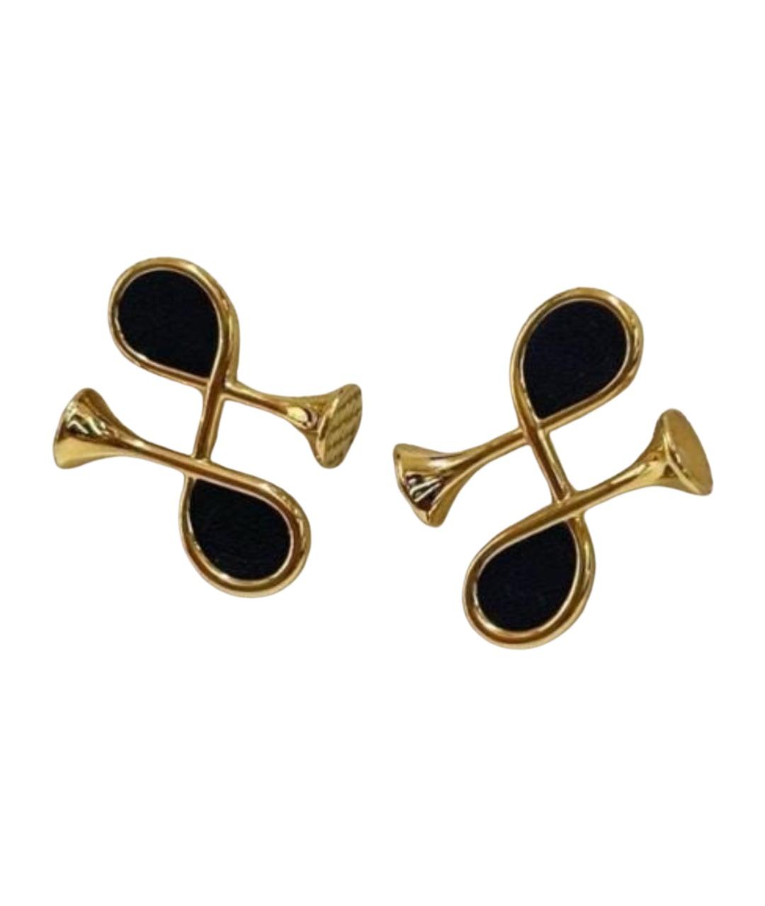 HERMES Золотые металлические серьги, фото 1