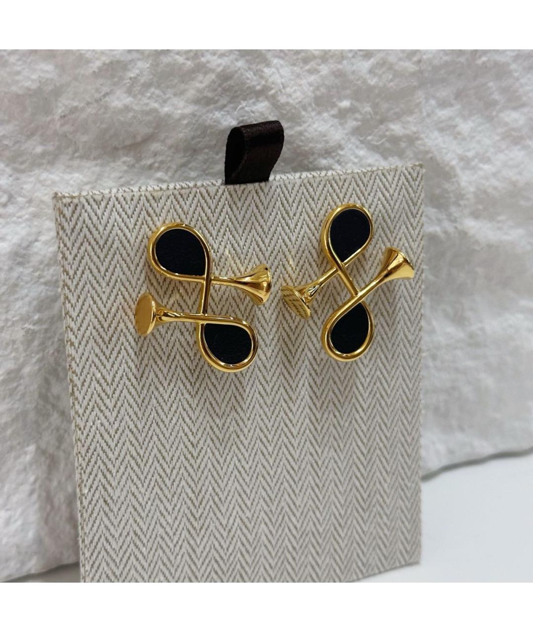 HERMES Золотые металлические серьги, фото 2