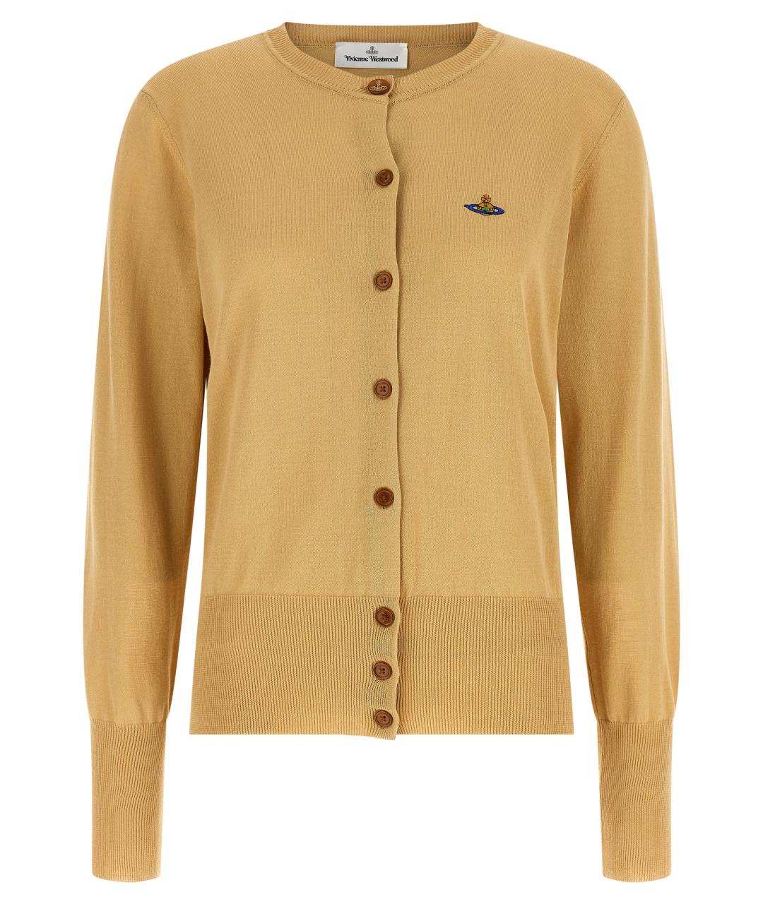 VIVIENNE WESTWOOD Горчичный хлопковый кардиган, фото 1
