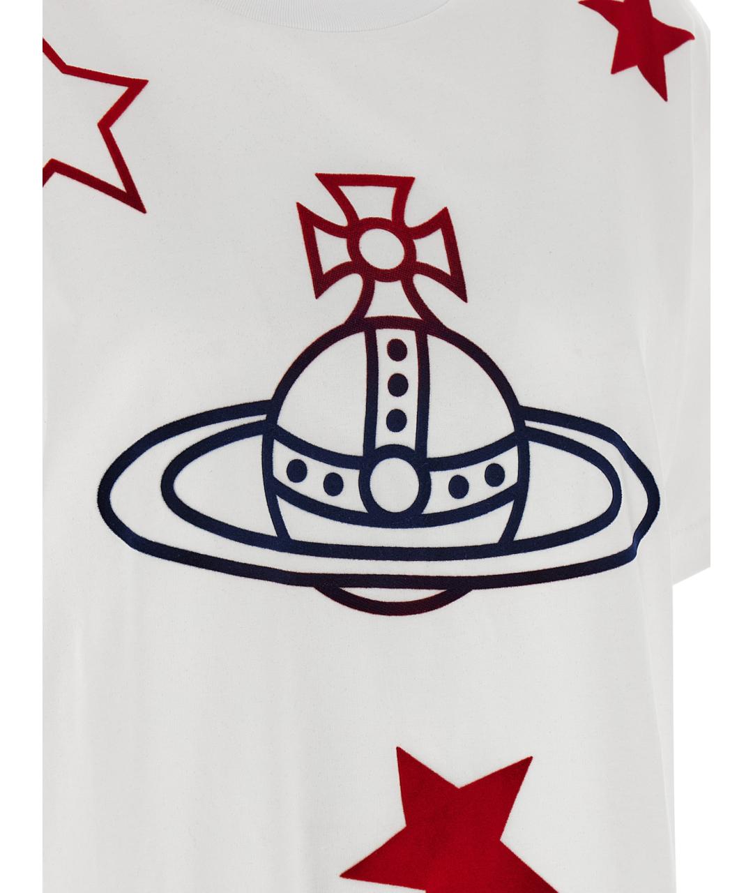 VIVIENNE WESTWOOD Белая хлопковая футболка, фото 3