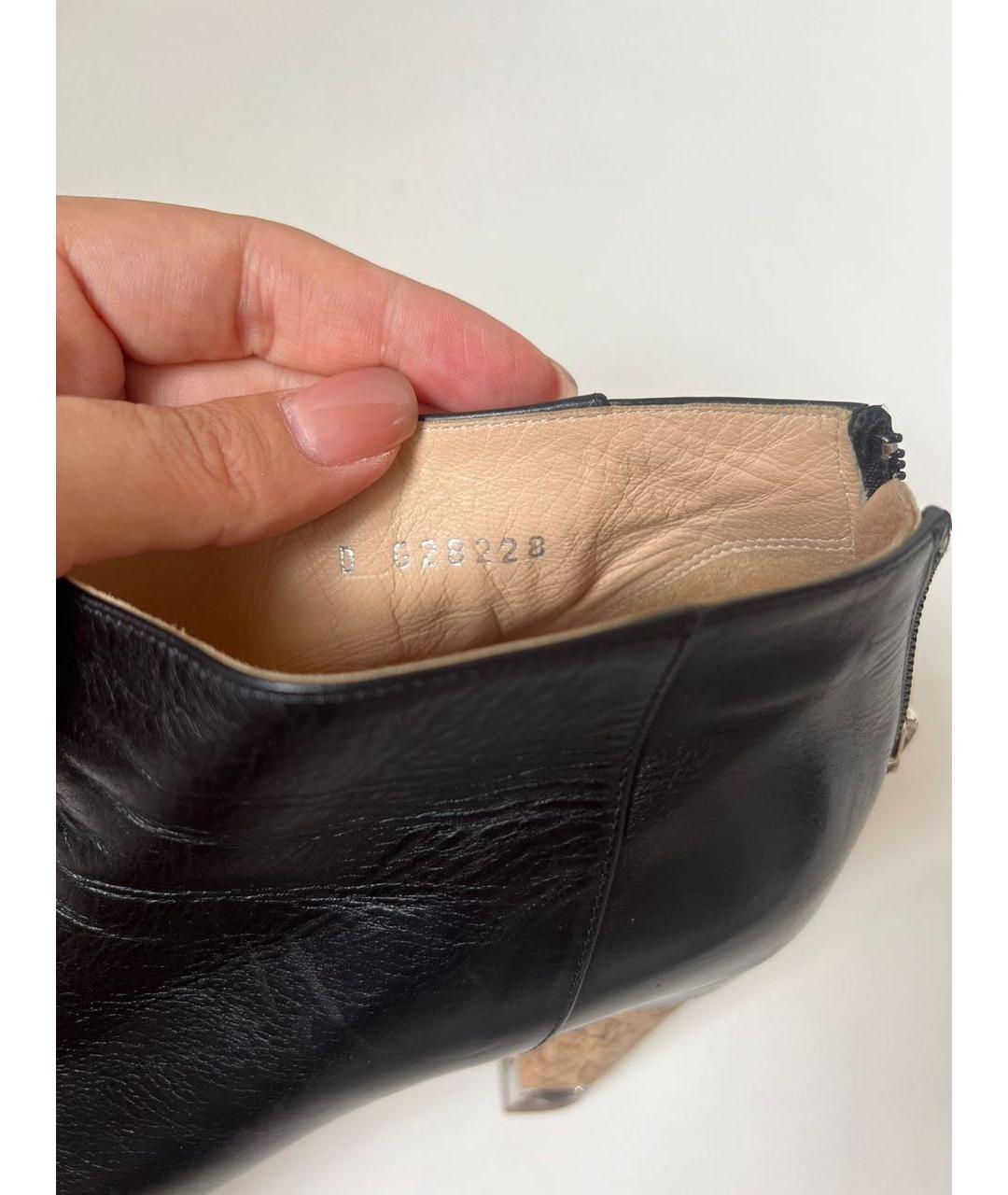 CHANEL Черные кожаные ботильоны, фото 8