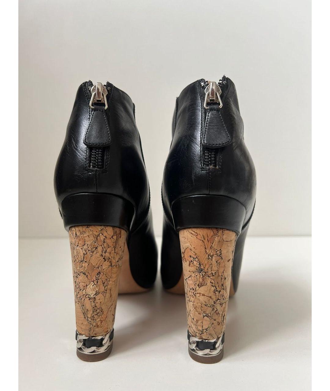 CHANEL Черные кожаные ботильоны, фото 4