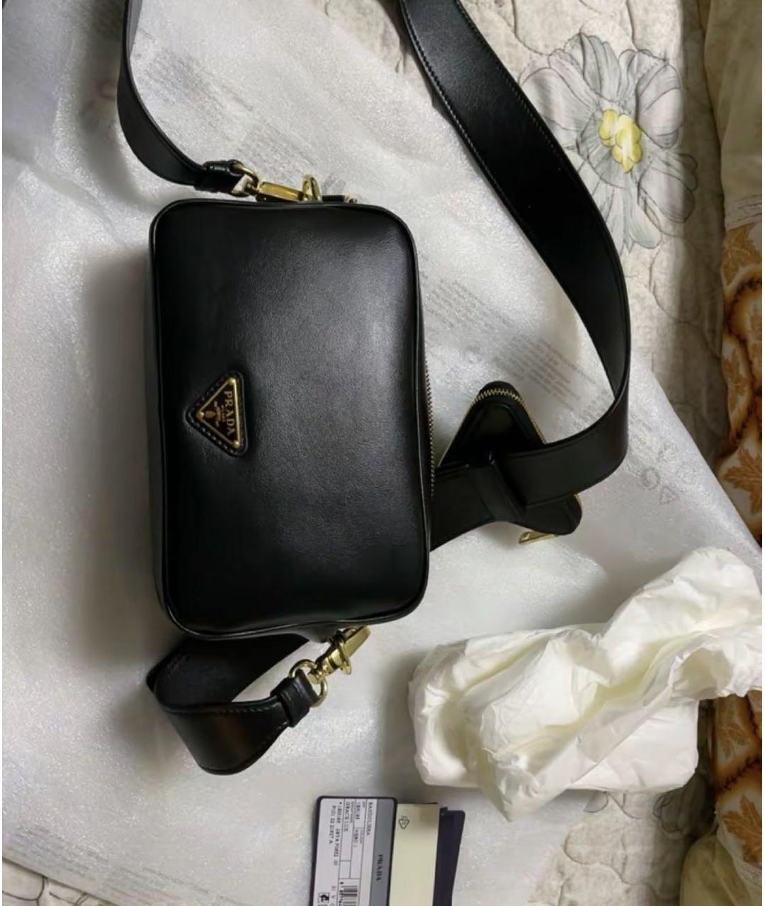 PRADA Черная кожаная сумка через плечо, фото 8