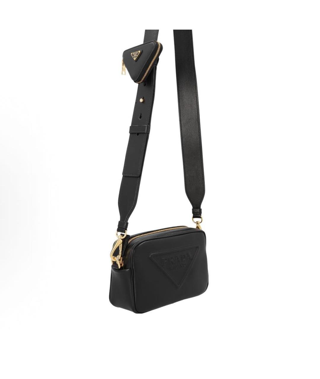 PRADA Черная кожаная сумка через плечо, фото 2