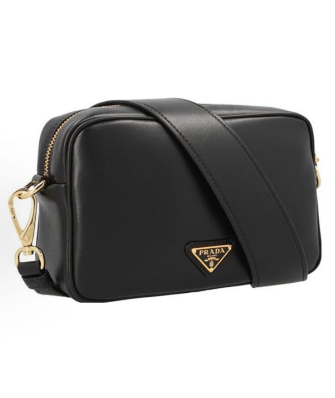 PRADA Черная кожаная сумка через плечо, фото 3
