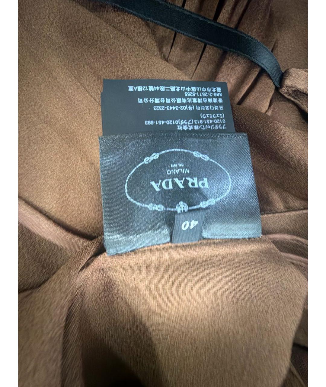 PRADA Коричневый вискозный сарафан, фото 7