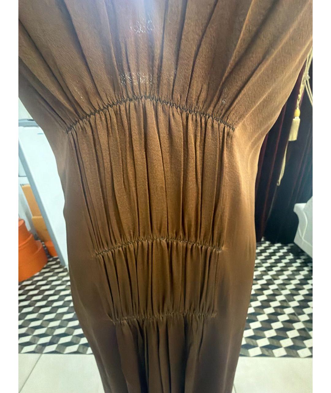 PRADA Коричневый вискозный сарафан, фото 4