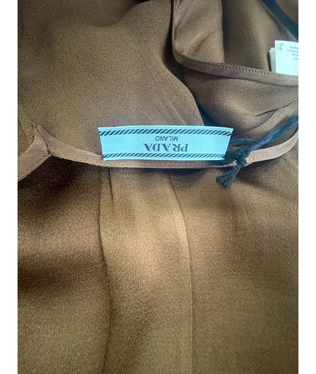 PRADA Коричневый вискозный сарафан, фото 6