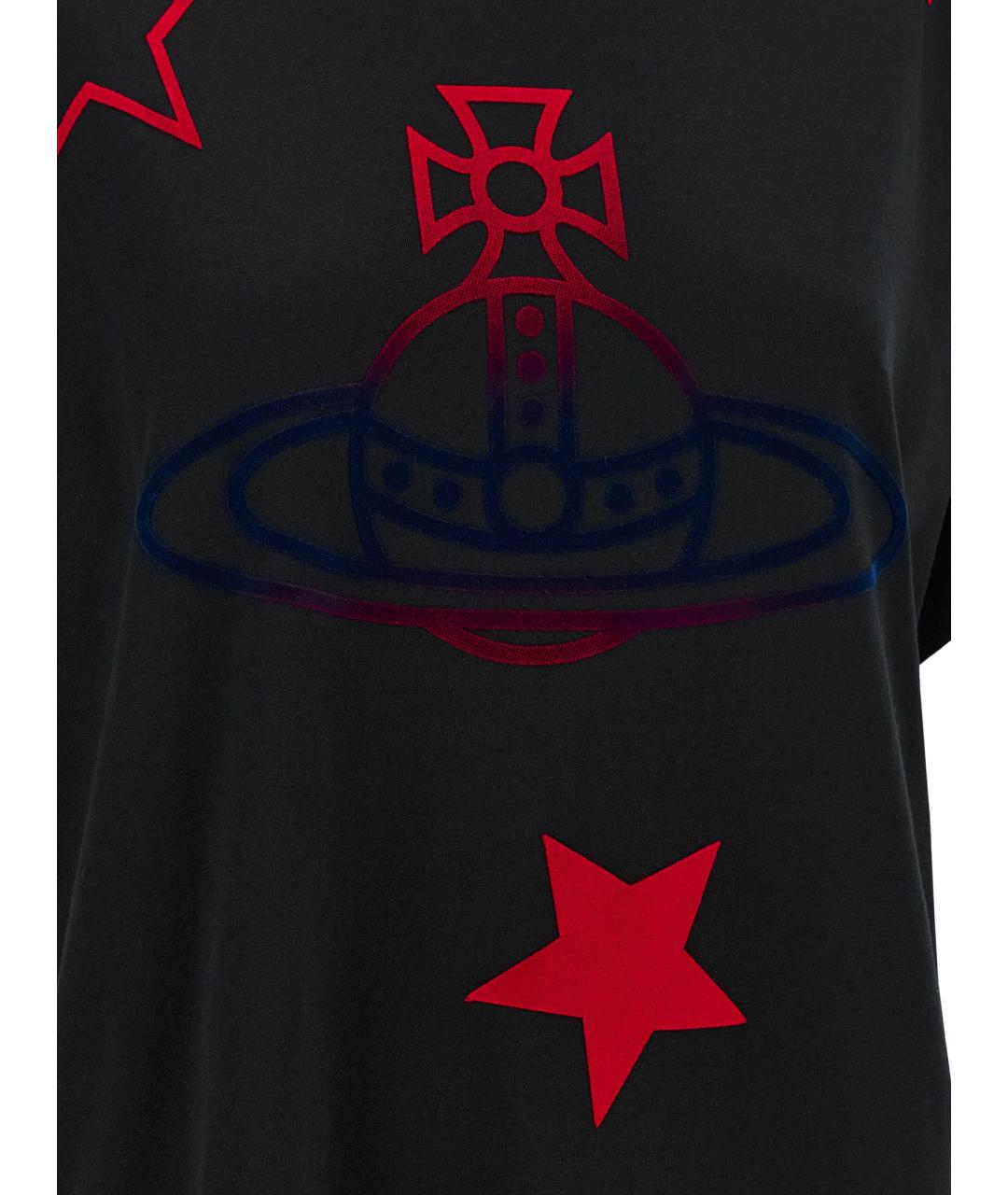 VIVIENNE WESTWOOD Черная хлопковая футболка, фото 4