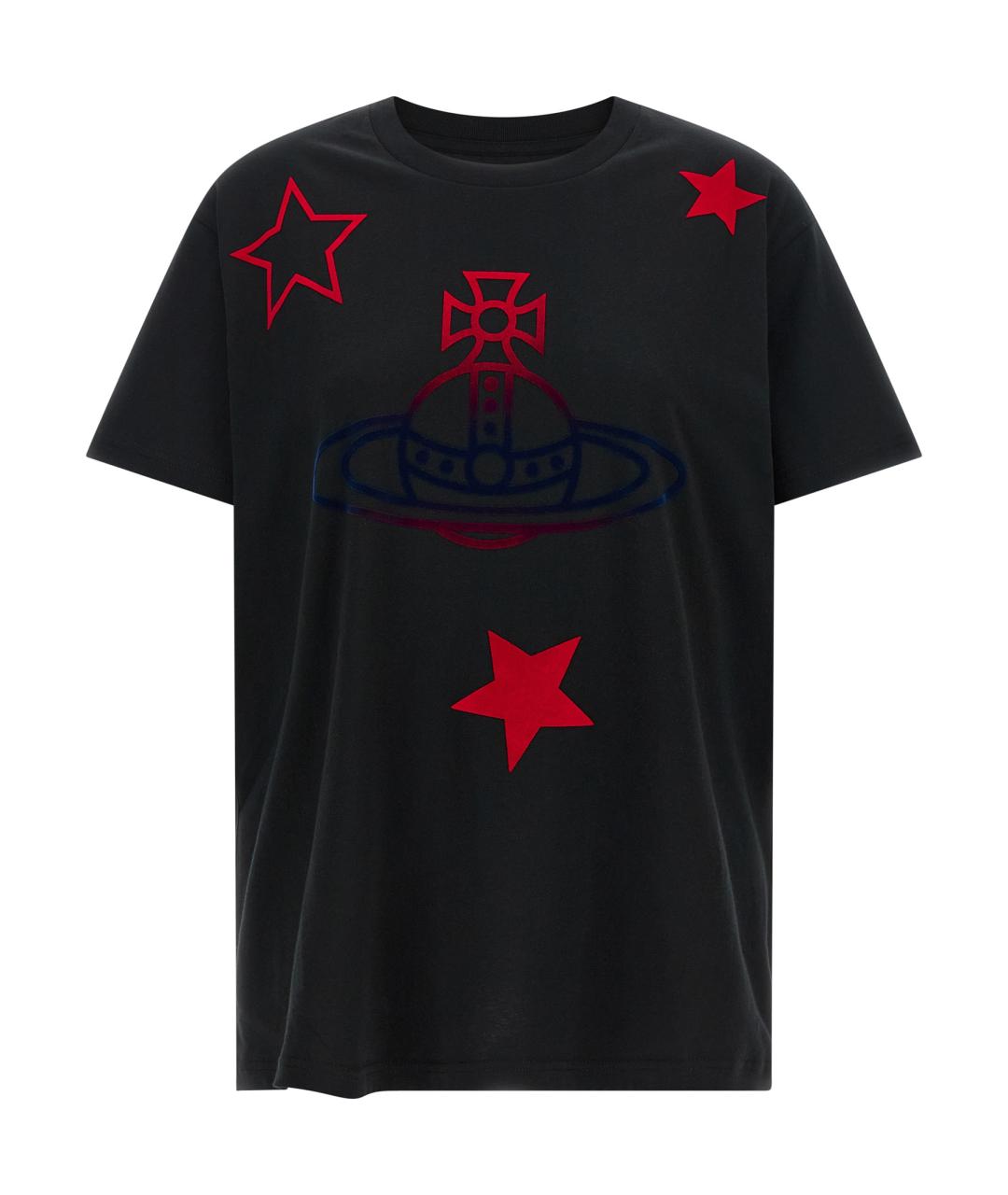 VIVIENNE WESTWOOD Черная хлопковая футболка, фото 1