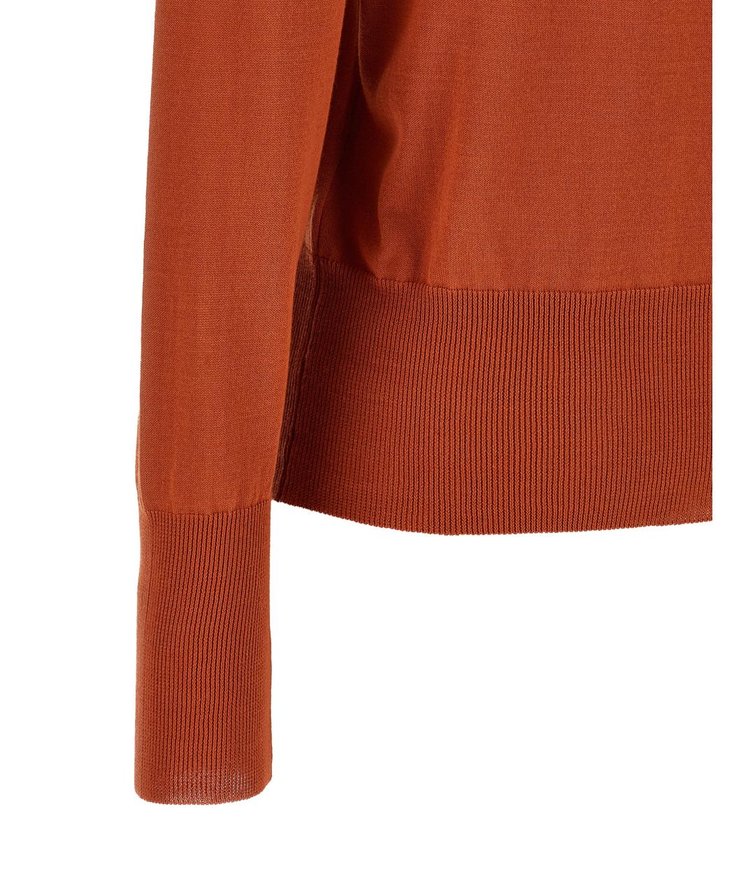 VIVIENNE WESTWOOD Оранжевый хлопковый кардиган, фото 4