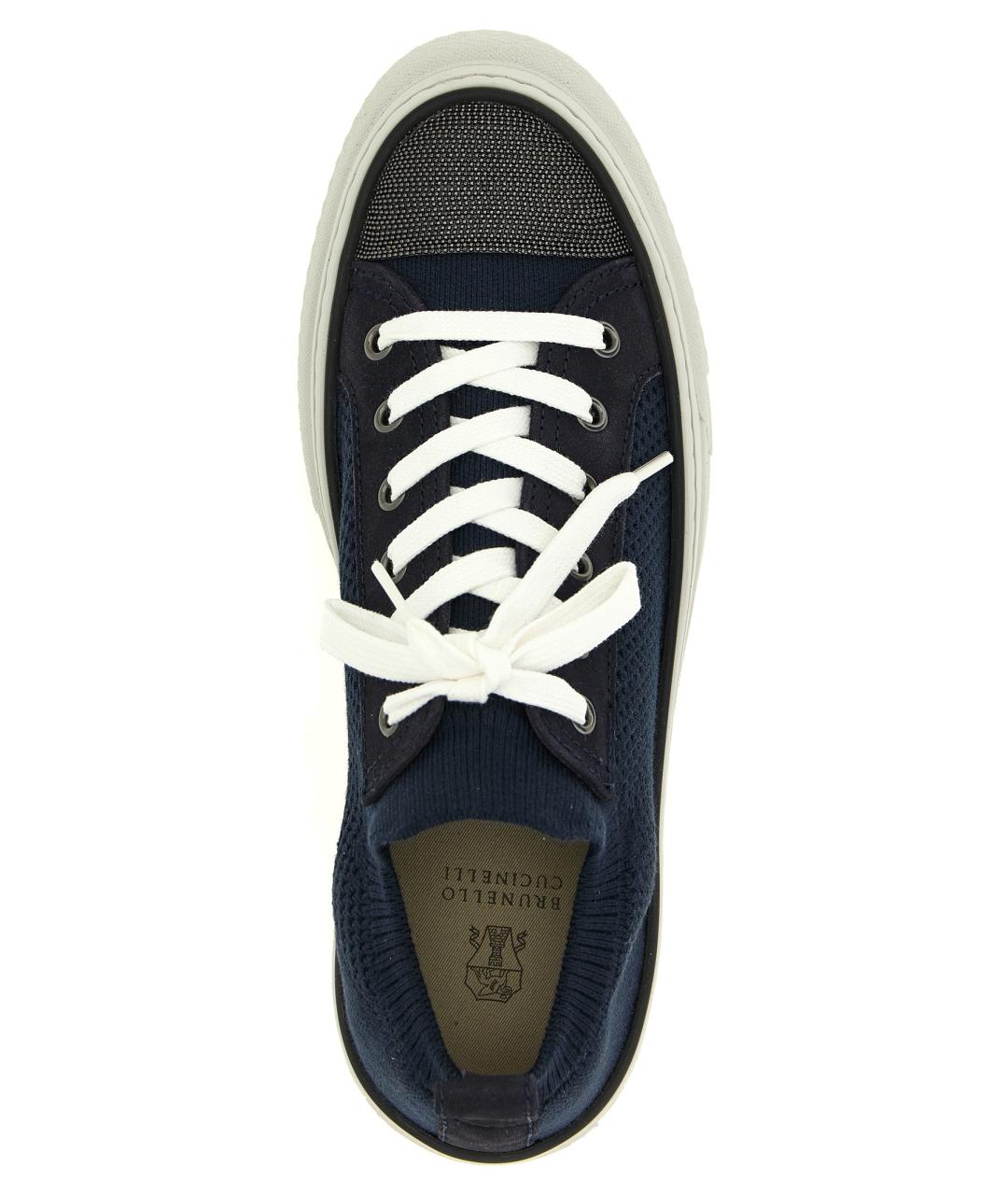 BRUNELLO CUCINELLI Синие замшевые кроссовки, фото 4