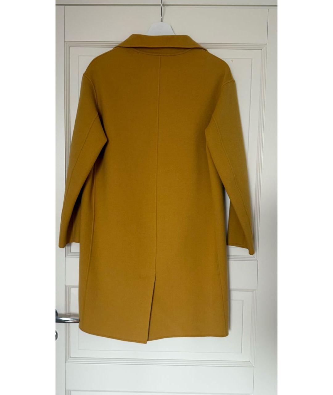 WEEKEND MAX MARA Горчичное кашемировое пальто, фото 2