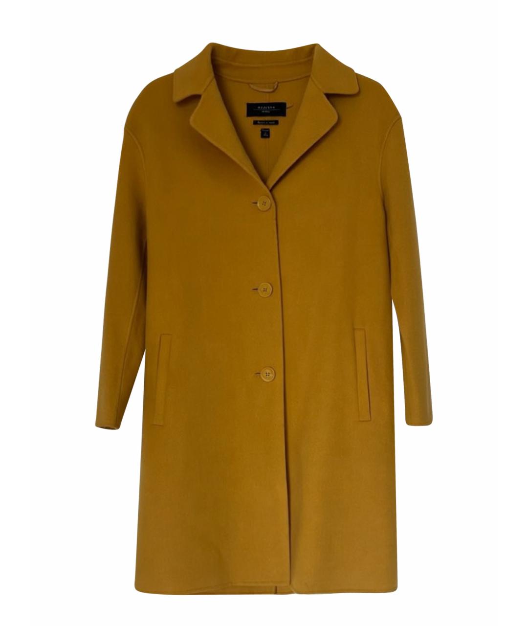 WEEKEND MAX MARA Горчичное кашемировое пальто, фото 1