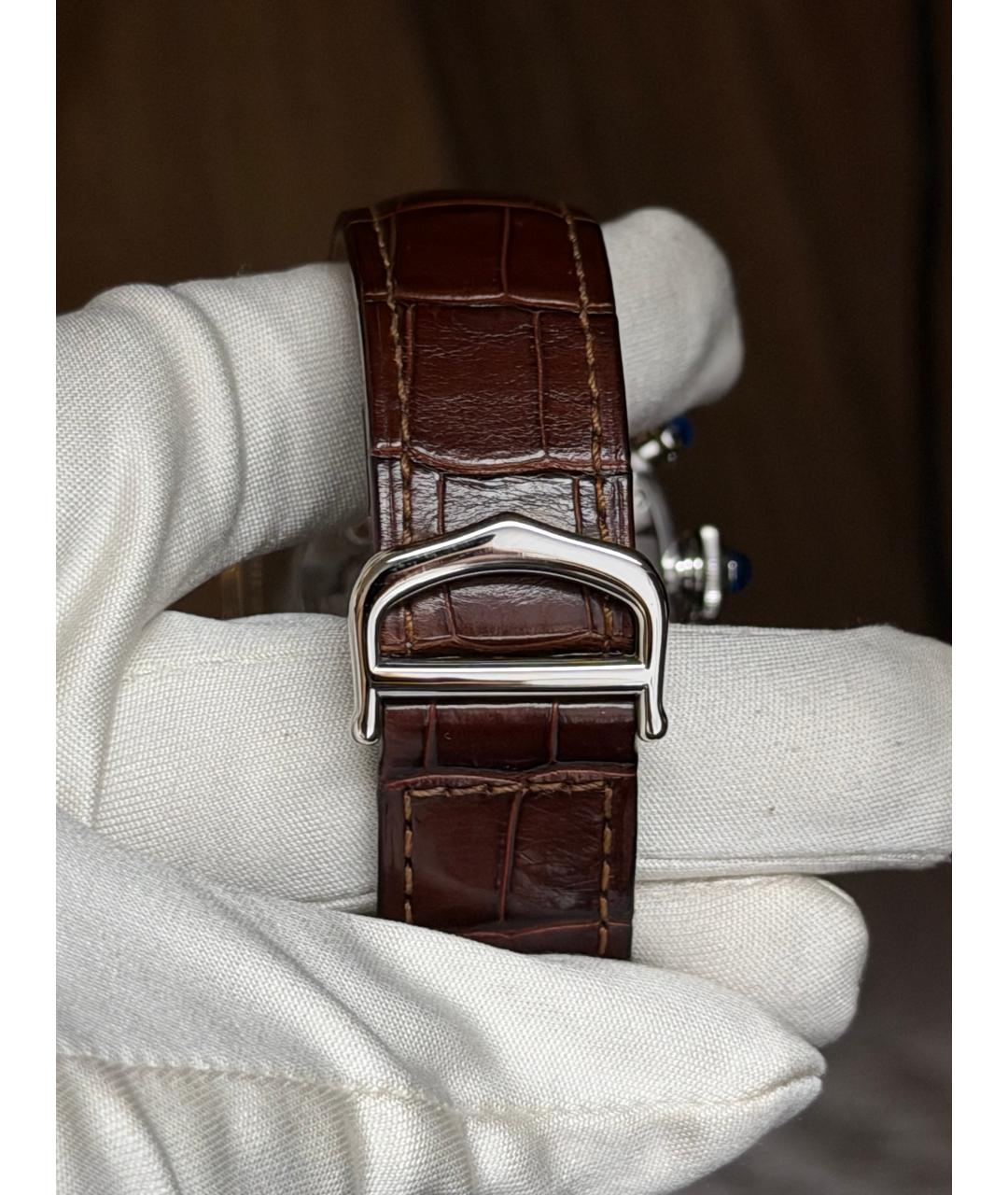 CARTIER Белые часы из желтого золота, фото 8