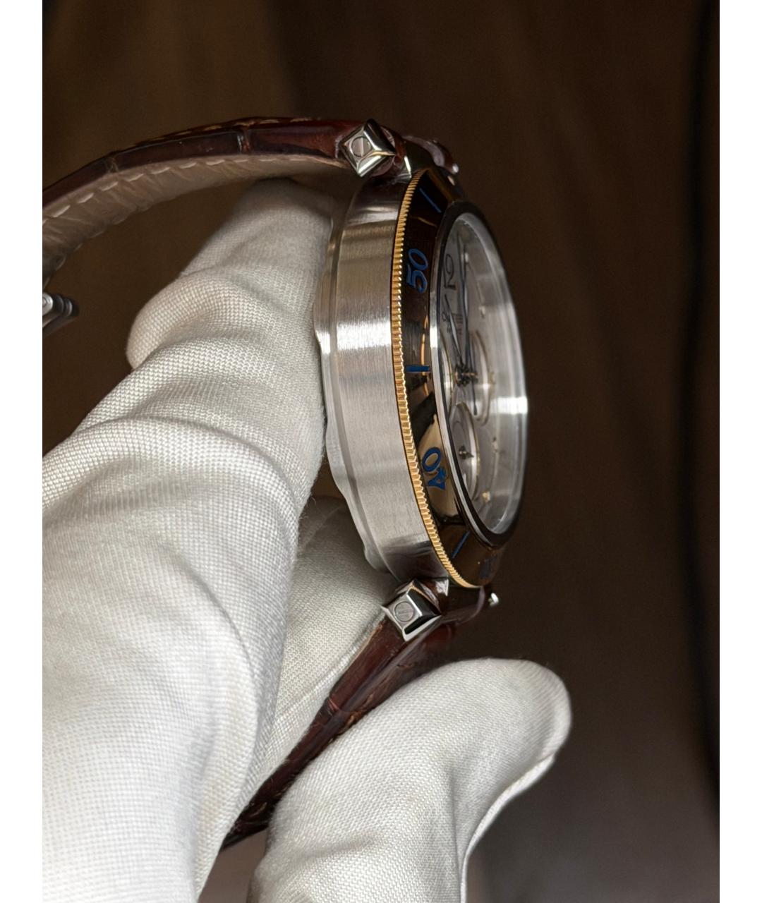 CARTIER Белые часы из желтого золота, фото 5