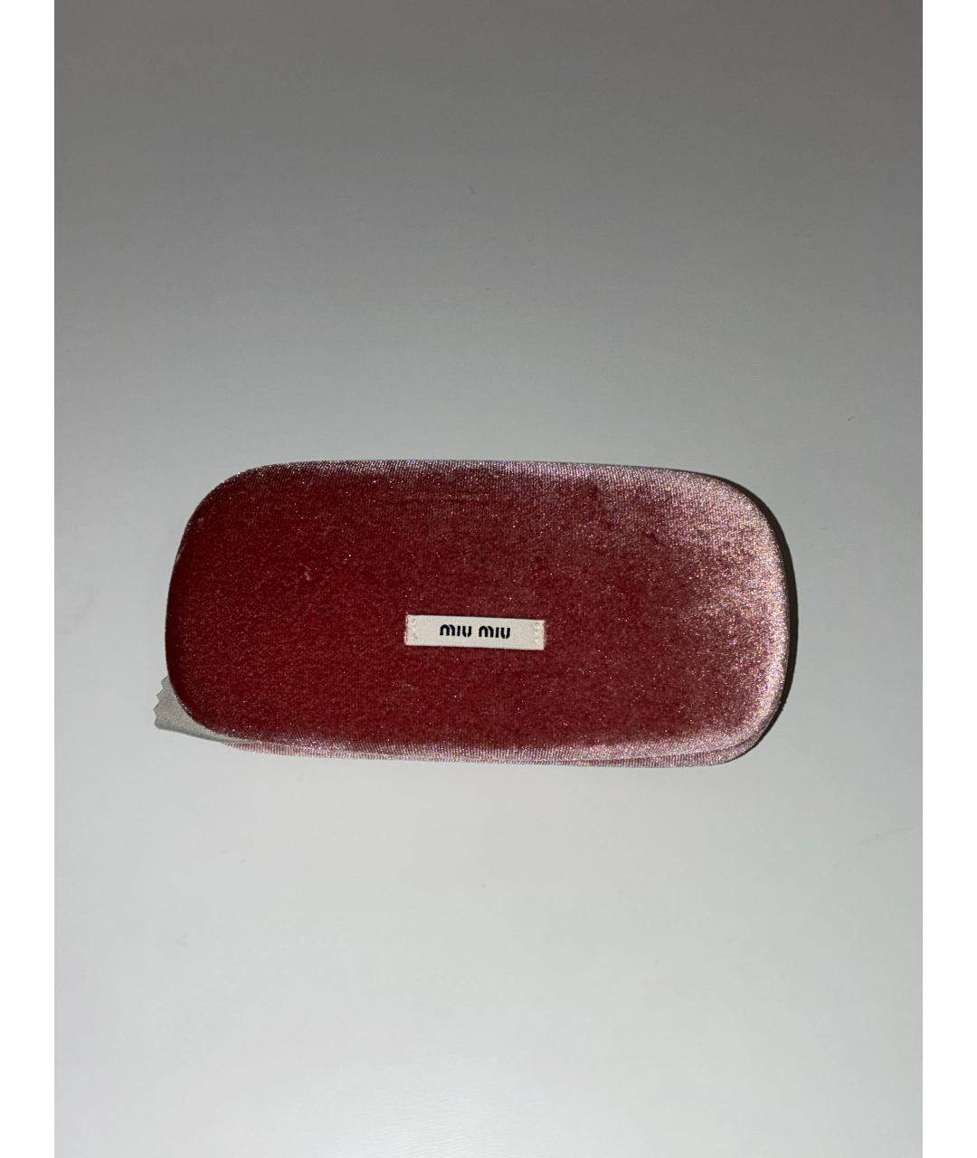 MIU MIU Бежевые пластиковые солнцезащитные очки, фото 4