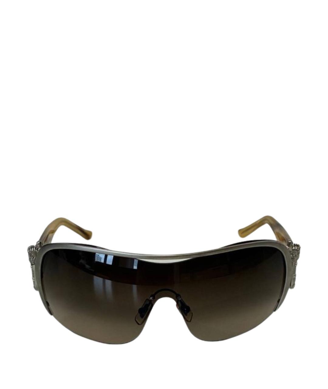 MIU MIU Бежевые пластиковые солнцезащитные очки, фото 1